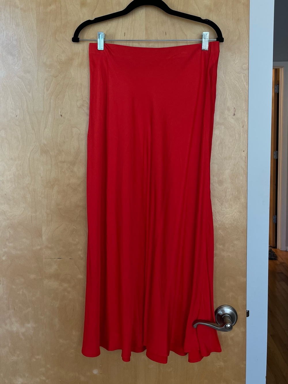 L’Agence Red Women's Midi Skirt